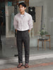 Grey pinstripe trousers