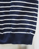 Navy stripe round knitwear