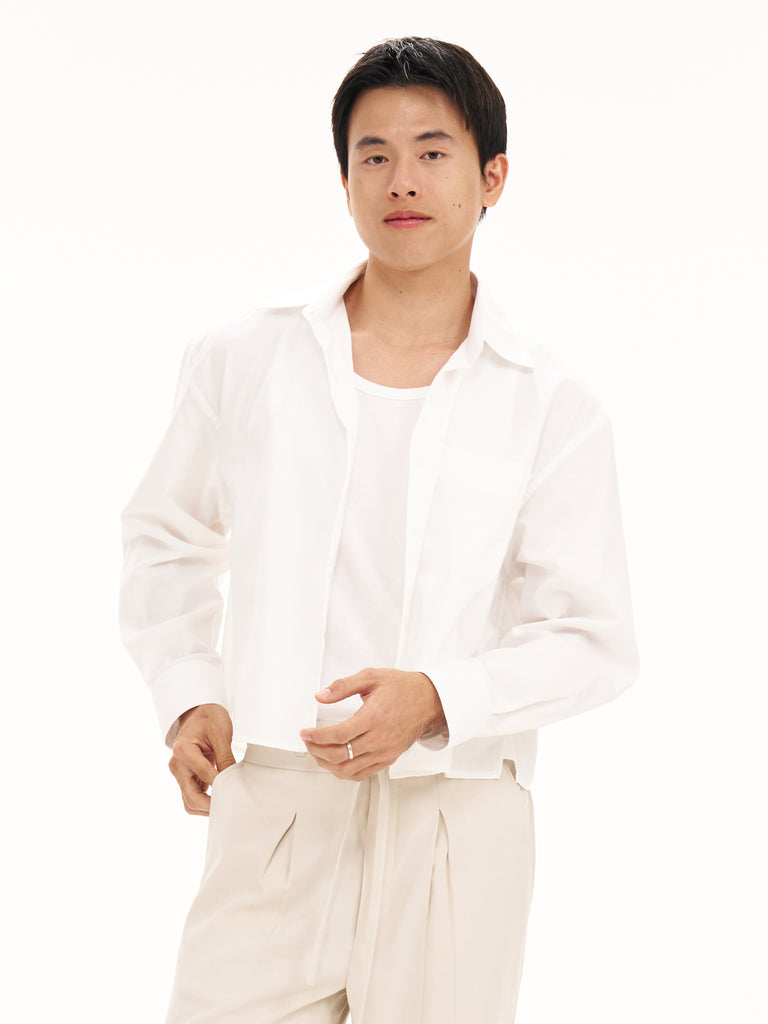 White boxy shirt