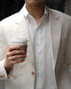 White linen button down shirt