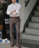 White linen button down shirt