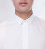 White mini collar shirt