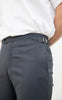 Hale Navy Wool - cashmere double belts trousers