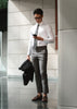 Dark grey - Melton double belts trousers