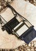 2 Way - Navy Nylon plain crossbody wallet bags