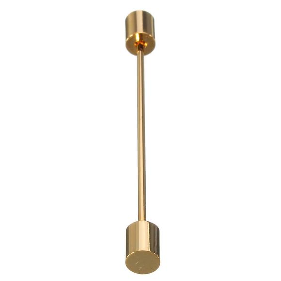 Cylindrical gold collar pin