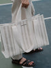 Beige - Stripe Perry Handbag