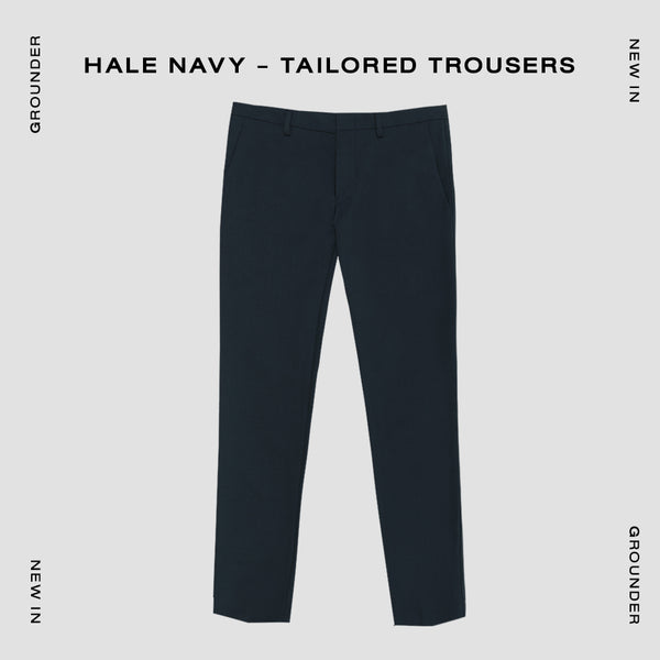 Hale navy tailored trousers