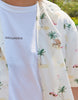 Beach print flowing shirt