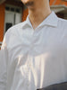 White triangle collar shirt