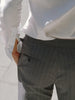 Smokey Blue - ridley double belt trousers