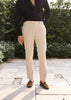 Beige wool with frontline trousers