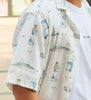 Boat print flowing shirt