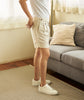 Beige Linen simon with pleated shorts