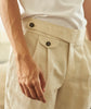 Beige Linen simon with pleated shorts